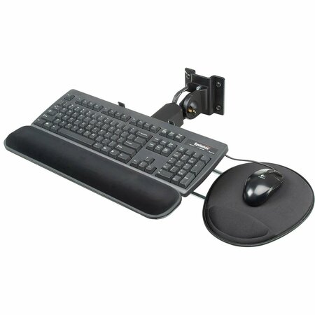 GLOBAL INDUSTRIAL Flip Up Keyboard & Mouse Tray, 18inW, Black 493573KT